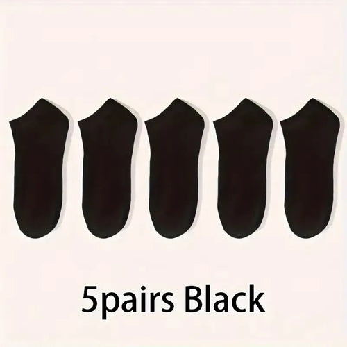 5/10-Pack Unisex Comfort-Fit Ankle Socks for All, Breathable & Lightweight - Ideal for Sports & Daily Wear