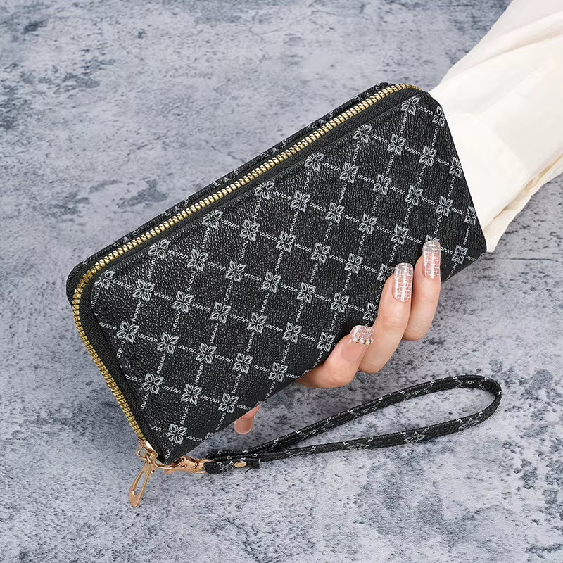 New Niche European and American Trend Printing Long Large-Capacity Multifunctional Wallet Clutch Wholesale Bag