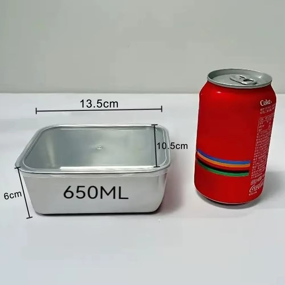 Stainless Steel Food Storage Container with Lid - Airtight Fresh-Keep Box for Fridge | Small Thickened Kitchen Organizer