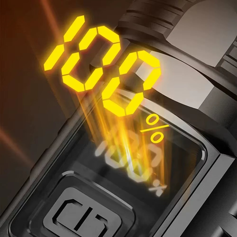 2000000 High Power LED Flashlights Type-C Rechargeable Torch Long Shot 1000M Waterproof Handlamp Outdoor Camping Fishing Lantern